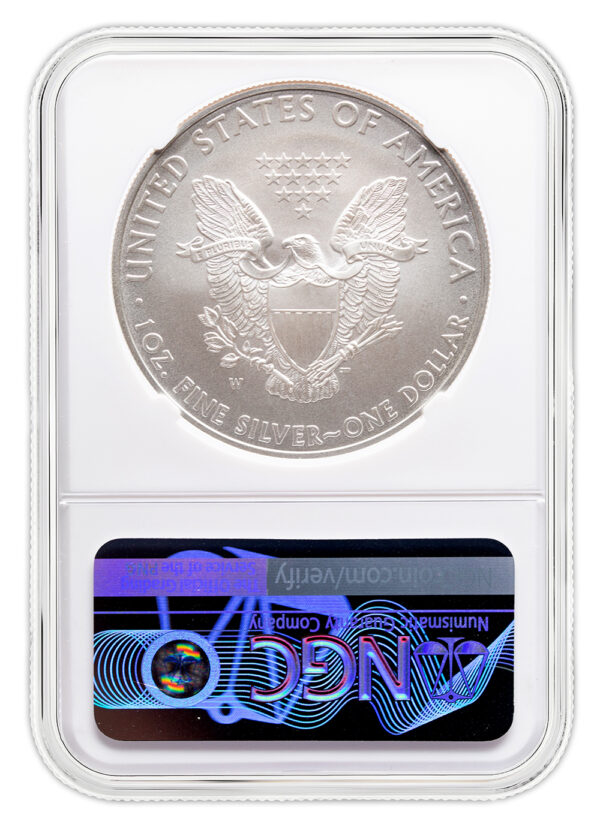 2008-W Burnished Silver Eagle NGC MS70 - Image 2