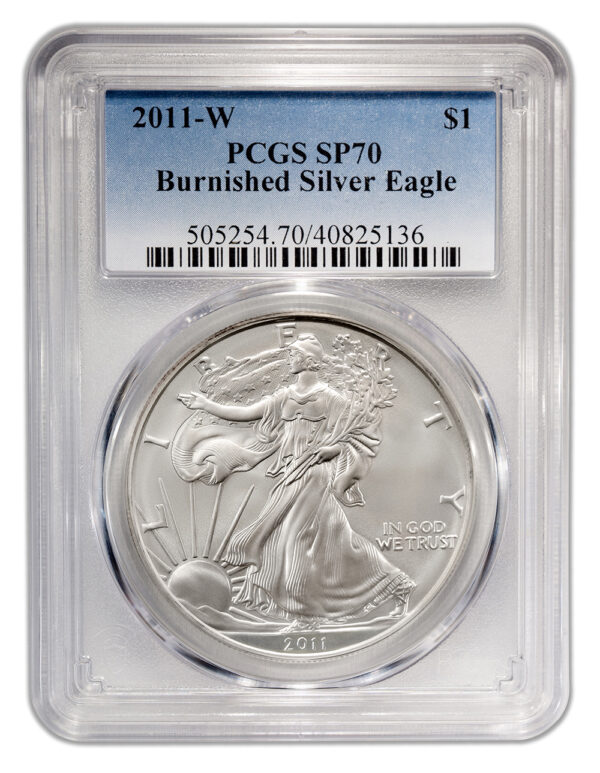 2011-W Burnished Silver Eagle PCGS SP70