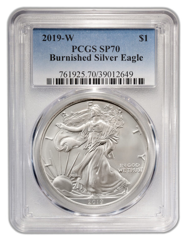 2019-W Burnished Silver Eagle PCGS SP70