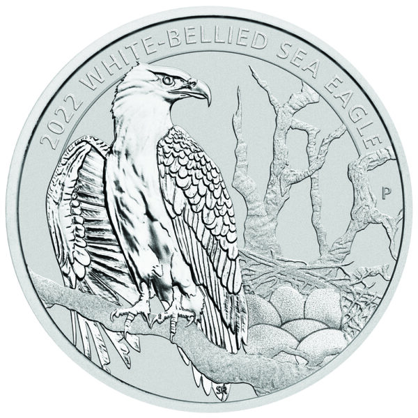 2022 1.5 oz Australian White-Bellied Sea Eagle Silver Coin - Image 2