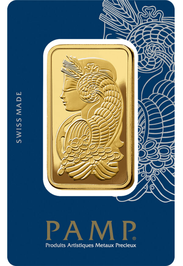 100 gram Gold Bar - PAMP Fortuna (Carded)