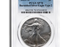 2021-W Burnished Silver Eagle PCGS SP70 (Type 2)