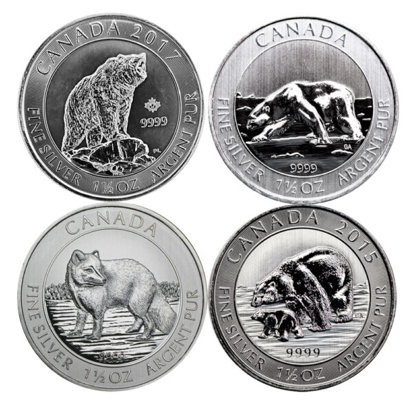 Canadian 1.5 oz Wildlife Silver Coin (Year/Design Varies)