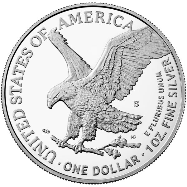 2021-S Proof Silver Eagle with Box & COA - Type 2 - Image 2