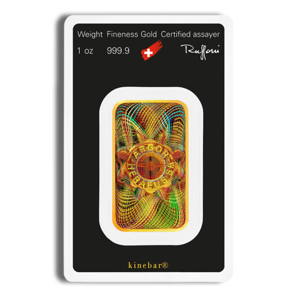 1 oz Gold Bar - Argor-Heraeus Kinebar (Carded) - Image 2