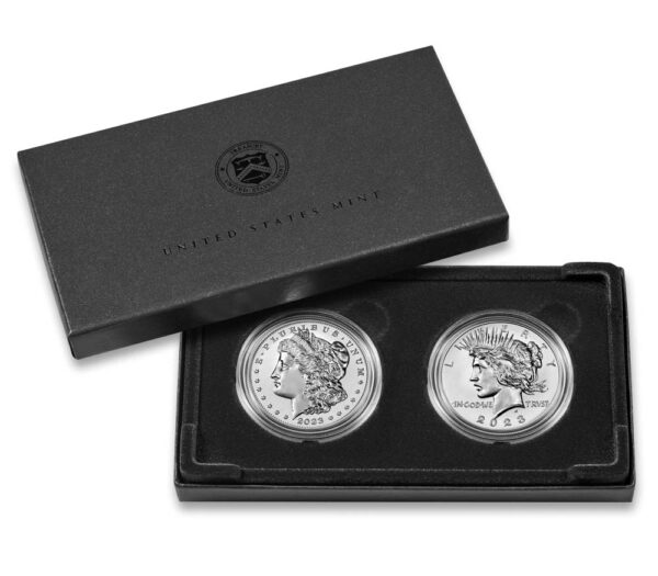 2023-S Morgan & Peace Dollar Two-Coin Reverse Proof Set - Image 4