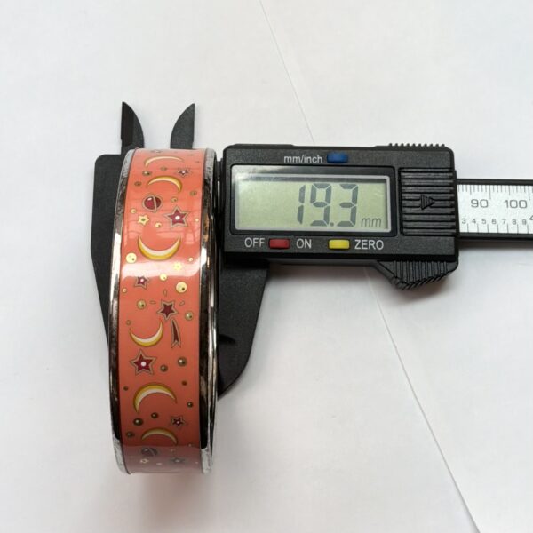 Authentic Vintage Hermès Émail Cloisonné Moon, Stars, & Planets Celestial Enamel Bangle Bracelet Size 8-41.9g - Image 12