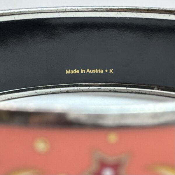 Authentic Vintage Hermès Émail Cloisonné Moon, Stars, & Planets Celestial Enamel Bangle Bracelet Size 8-41.9g - Image 10