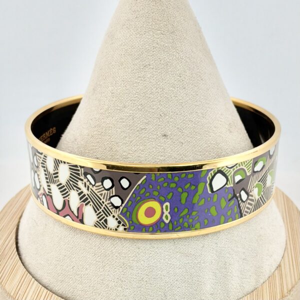 Authentic Vintage Hermès Grands Fonda Enamel Bangle Bracelet Size 8 - 37.3g - Image 4