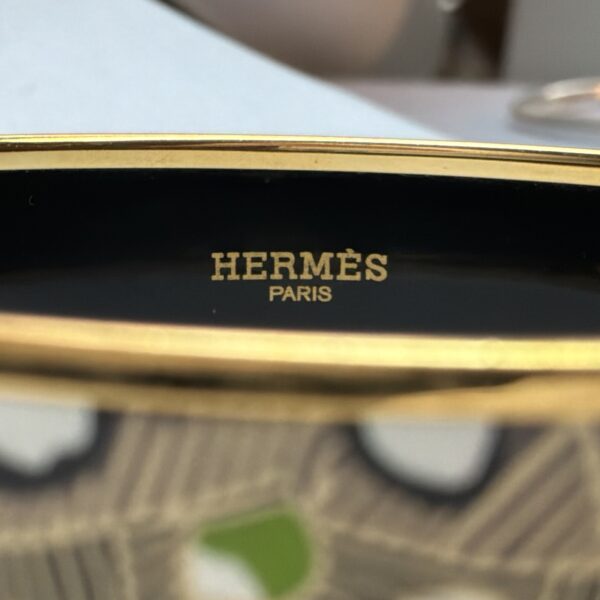 Authentic Vintage Hermès Grands Fonda Enamel Bangle Bracelet Size 8 - 37.3g - Image 5