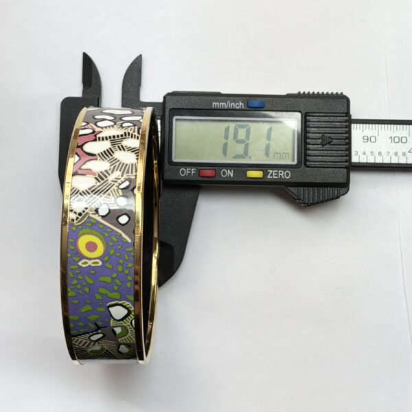 Authentic Vintage Hermès Grands Fonda Enamel Bangle Bracelet Size 8 - 37.3g - Image 7