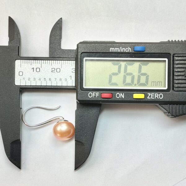 Vintage Sterling Silver 925 Earrings With Coral Pearls - 4.8g - Image 9