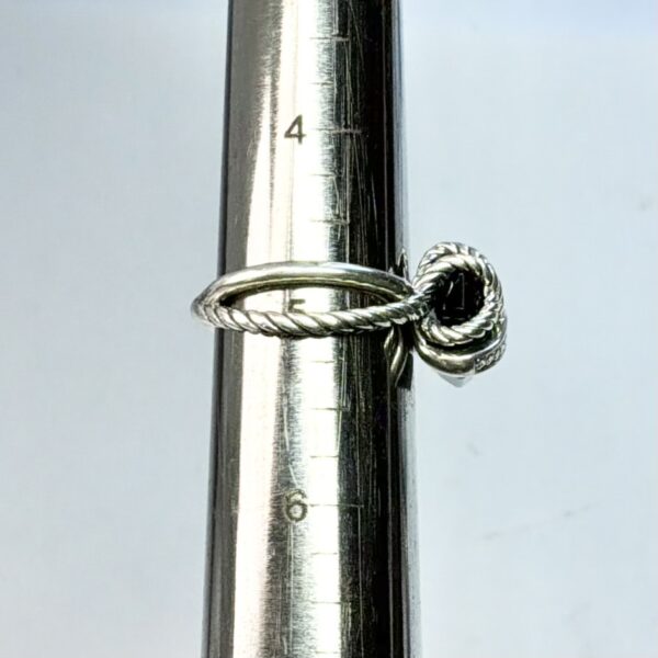 David Yurman Sterling Silver 925 Cable Wrap Ring With Black Onyx Stone Size 5 - 4.3g - Image 10