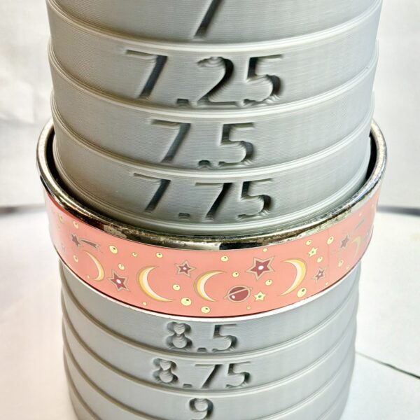 Authentic Vintage Hermès Émail Cloisonné Moon, Stars, & Planets Celestial Enamel Bangle Bracelet Size 8-41.9g - Image 11