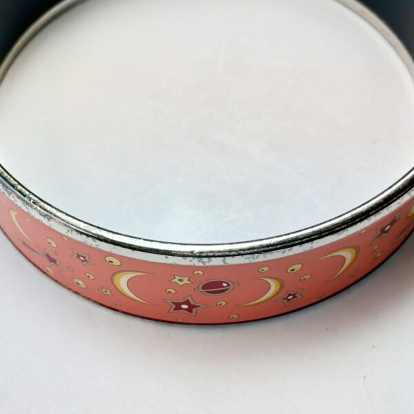 Authentic Vintage Hermès Émail Cloisonné Moon, Stars, & Planets Celestial Enamel Bangle Bracelet Size 8-41.9g - Image 7