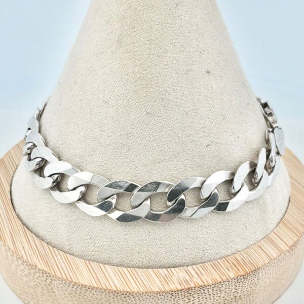 Vintage Sterling Silver 925 Beautiful Thick Chain Bracelet Size 8 - 22.7g - Image 2