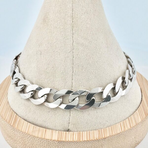 Vintage Sterling Silver 925 Beautiful Thick Chain Bracelet Size 8 - 22.7g - Image 4