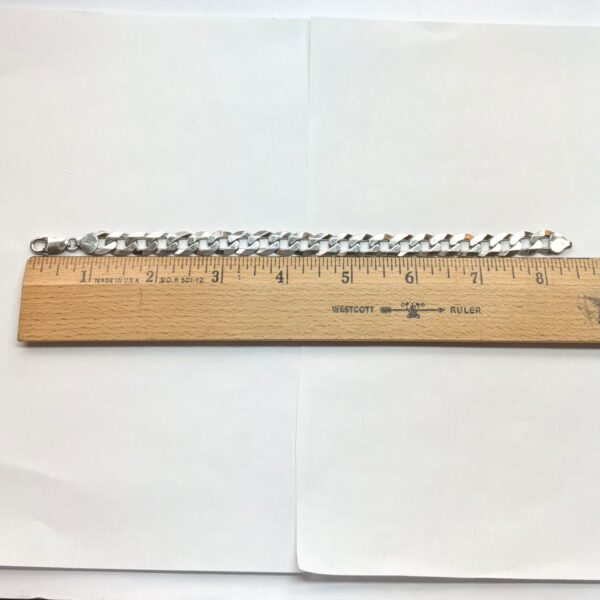 Vintage Sterling Silver 925 Beautiful Thick Chain Bracelet Size 8 - 22.7g - Image 7