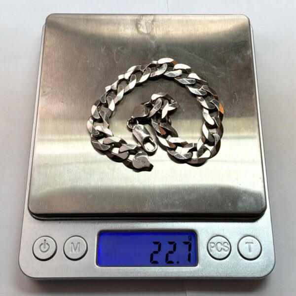 Vintage Sterling Silver 925 Beautiful Thick Chain Bracelet Size 8 - 22.7g - Image 9
