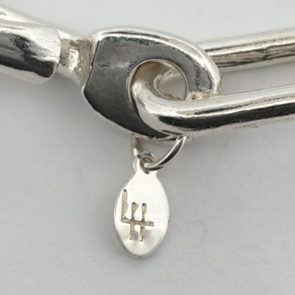 BEAUTIFUL 925 STERLING SILVER PAPERCLIP LINK NECKLACE – 16" – 8.00 GRAMS - Image 6