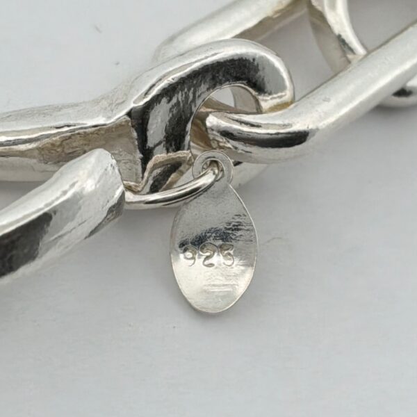BEAUTIFUL 925 STERLING SILVER PAPERCLIP LINK NECKLACE – 16" – 8.00 GRAMS - Image 7