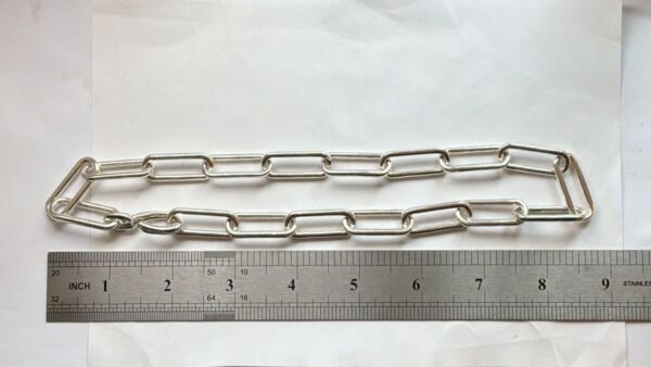 BEAUTIFUL 925 STERLING SILVER PAPERCLIP LINK NECKLACE – 16" – 8.00 GRAMS - Image 8
