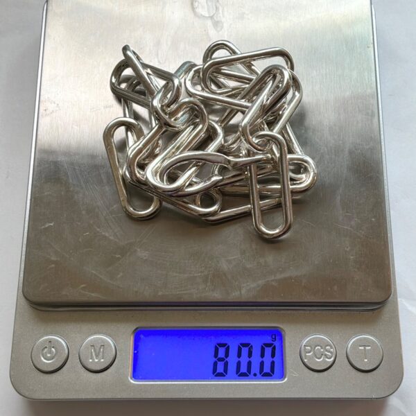 BEAUTIFUL 925 STERLING SILVER PAPERCLIP LINK NECKLACE – 16" – 8.00 GRAMS - Image 10
